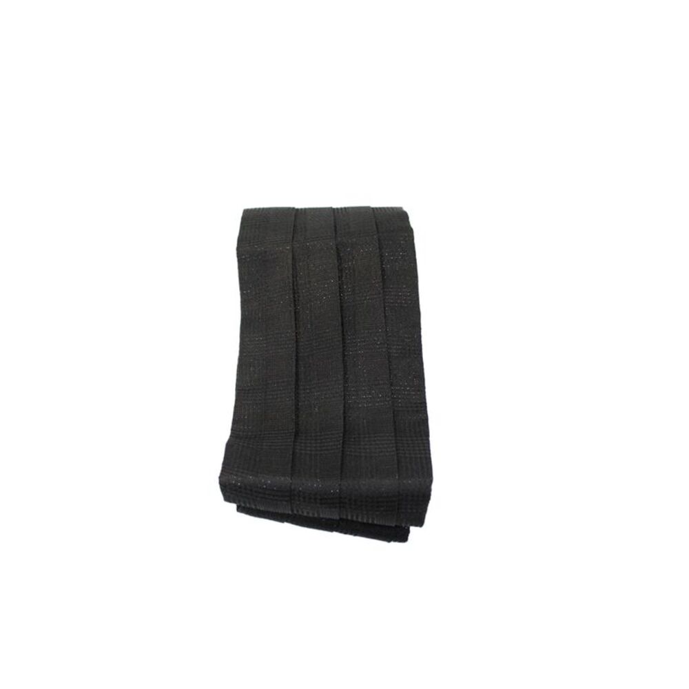 Domenico Vacca Mens Silk Blend Pleated Silver Tone Cummerbund Black Size Large